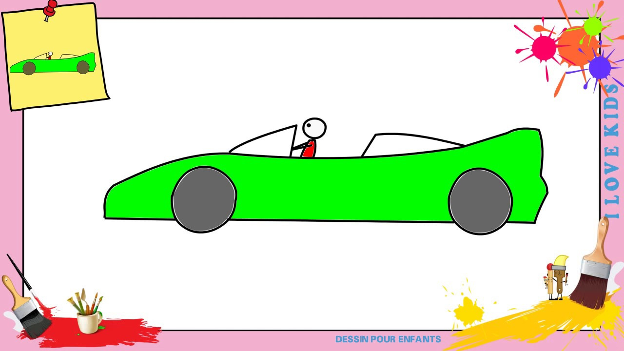 Dessin Voiture De Course - Comment Dessiner Une Voiture De Course  Facilement Pour Enfants pour Apprendre A Dessiner Une Voiture