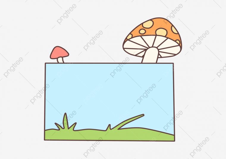 Dessiné À La Main Dessin Animé Champignon Bordure De concernant Dessiner Un Champignon