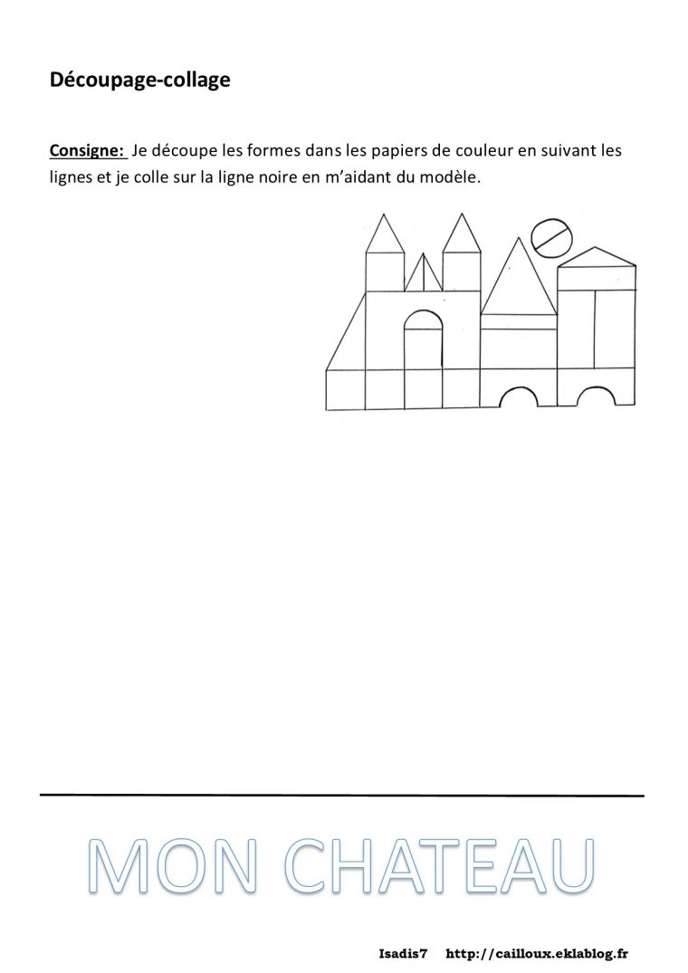 Dessiner Des Formes Géométriques, Découper, Coller – La avec Découpage Maternelle À Imprimer