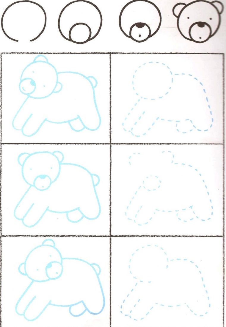 Dessiner Un Ours – Mary's World dedans Dessin En Pointillé