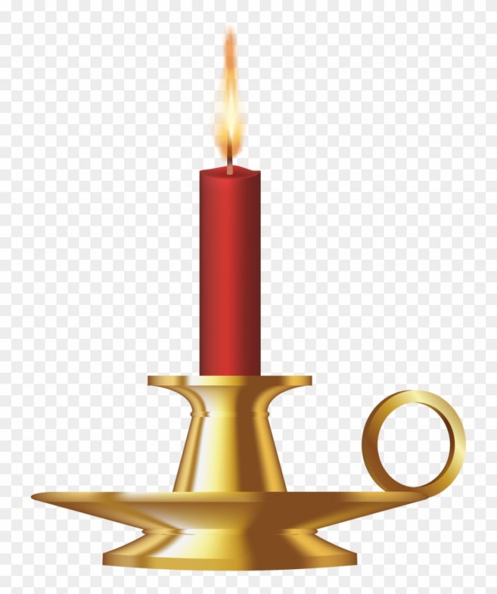 Dessins Bougies – Candle In Holder Cliparts – Png Download concernant Dessin Sur Bougie