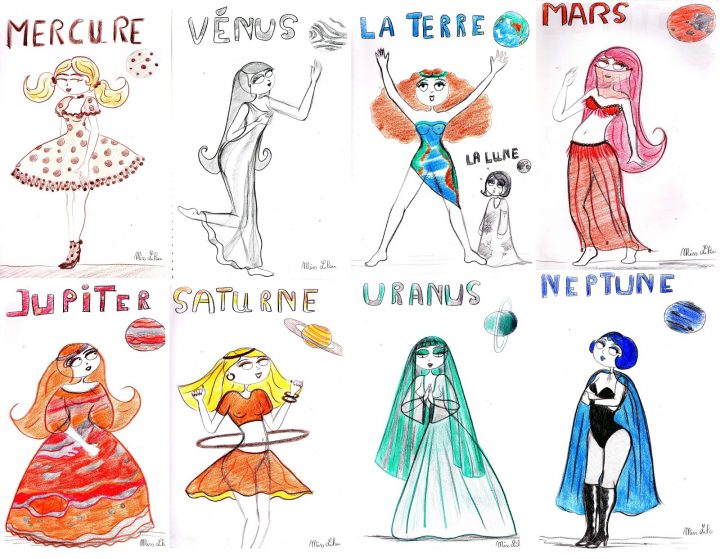 Dessins De Miss Lilou: Les Miss Lilouplanètes Du Système encequiconcerne Dessin Du Système Solaire