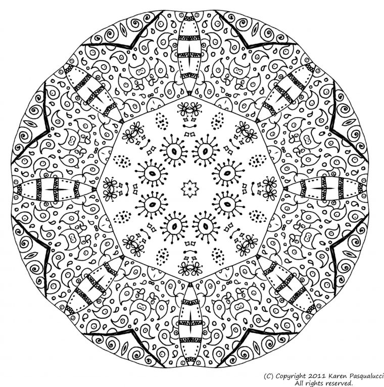 Dessins Gratuits À Colorier – Coloriage Adulte Difficile À pour Coloriage De Mandala Difficile A Imprimer