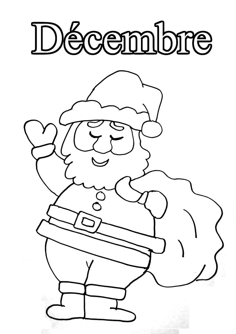 Dessins Gratuits À Colorier – Coloriage Decembre À Imprimer avec Mois À Colorier Maternelle