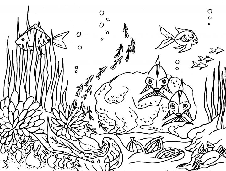 Dessins Gratuits À Colorier – Coloriage Fond Marin À Imprimer à Coloriage Sur La Mer À Imprimer