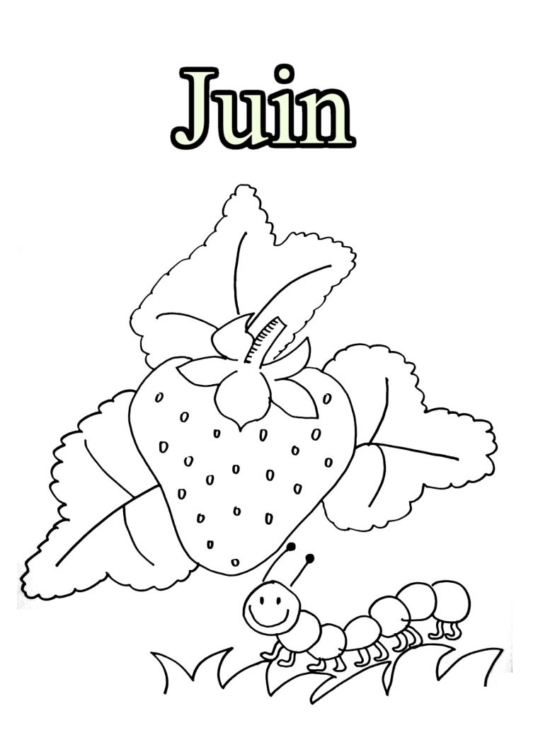 Dessins Gratuits À Colorier – Coloriage Juin À Imprimer pour Mois À Colorier Maternelle