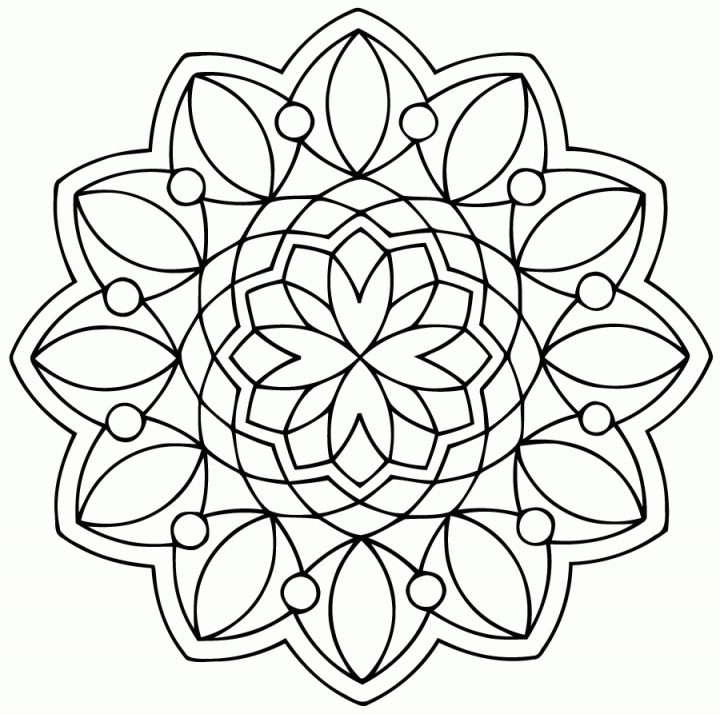 Dessins Gratuits À Colorier – Coloriage Mandala Facile À destiné Mandala À Imprimer Facile