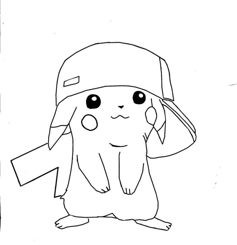 Dessins Gratuits À Colorier – Coloriage Pikachu À Imprimer encequiconcerne Dessin De Pikachu Facile