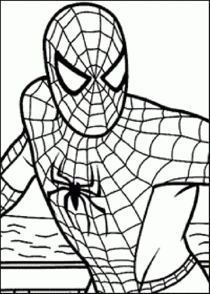 Dessins Gratuits À Colorier – Coloriage Spiderman Facile À tout Masque Spiderman A Imprimer