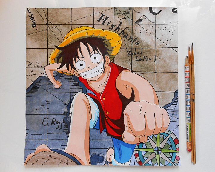 Dessins, Luffy Color Drawing From One Piece Anime, Page 428 dedans Dessin Animé De One Piece