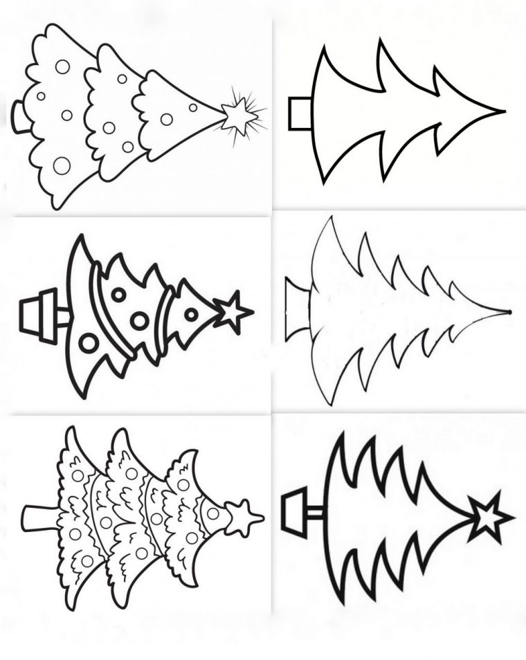 Dessins, Modèles, Coloriages Sapins Noel … | Dessin Sapin De dedans Coloriage De Sapin De Noel A Imprimer Gratuit