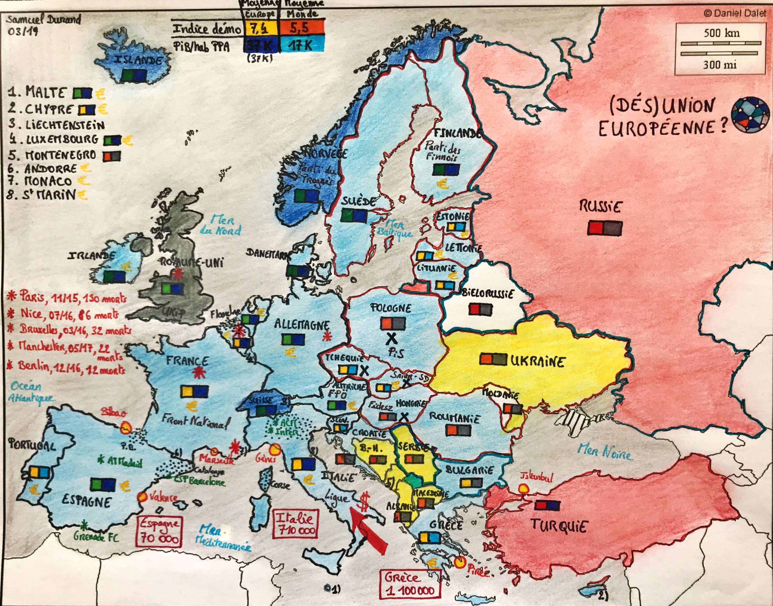 Dés)Union Européenne ? - Analyse Et Carte - Major-Prépa destiné Carte Union Europeene 