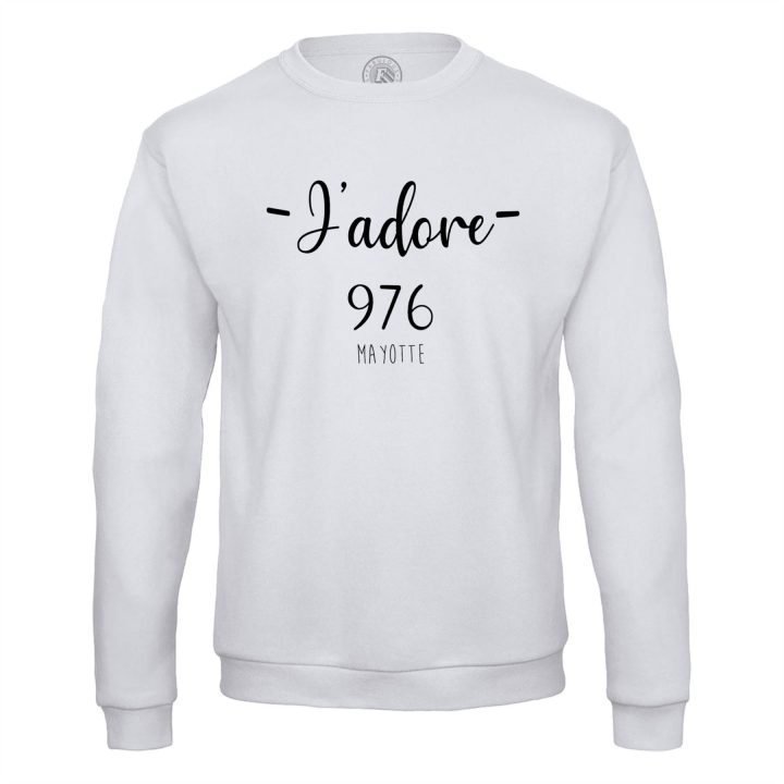 Détails Sur Sweat Shirt Homme J'adore 976 Mayotte Departement France Region tout Région Et Département France