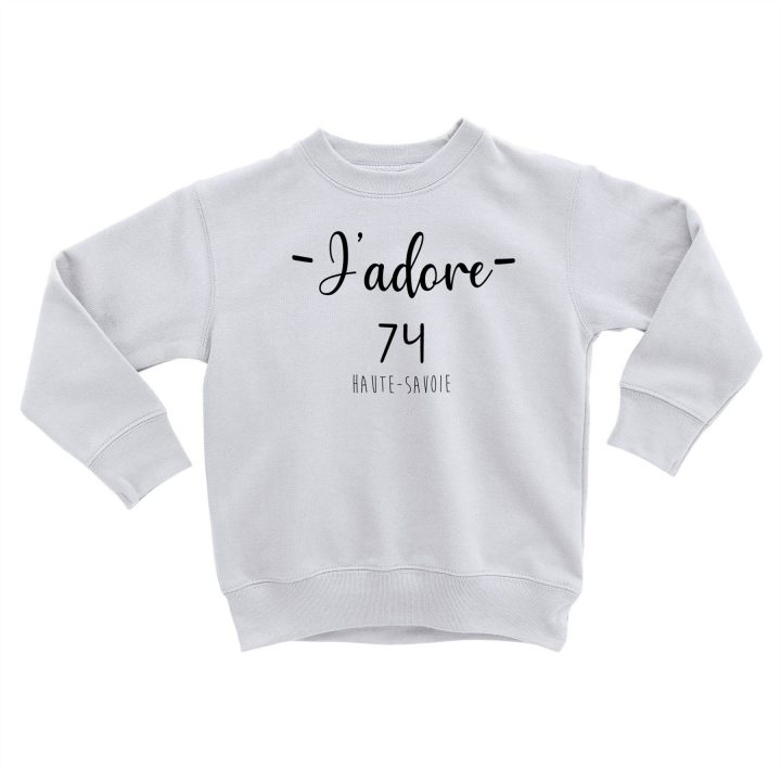 Détails Sur Sweatshirt Enfant J'adore 74 Haute Savoie Departement France  Region Annecy encequiconcerne Région Et Département France