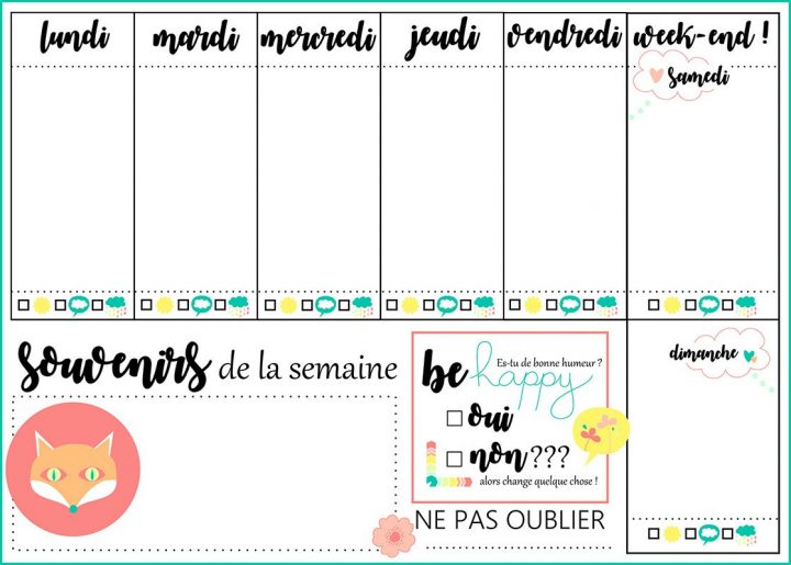 Deux Calendriers Semainiers À Télécharger | How To Plan encequiconcerne Calendrier Ludique À Imprimer