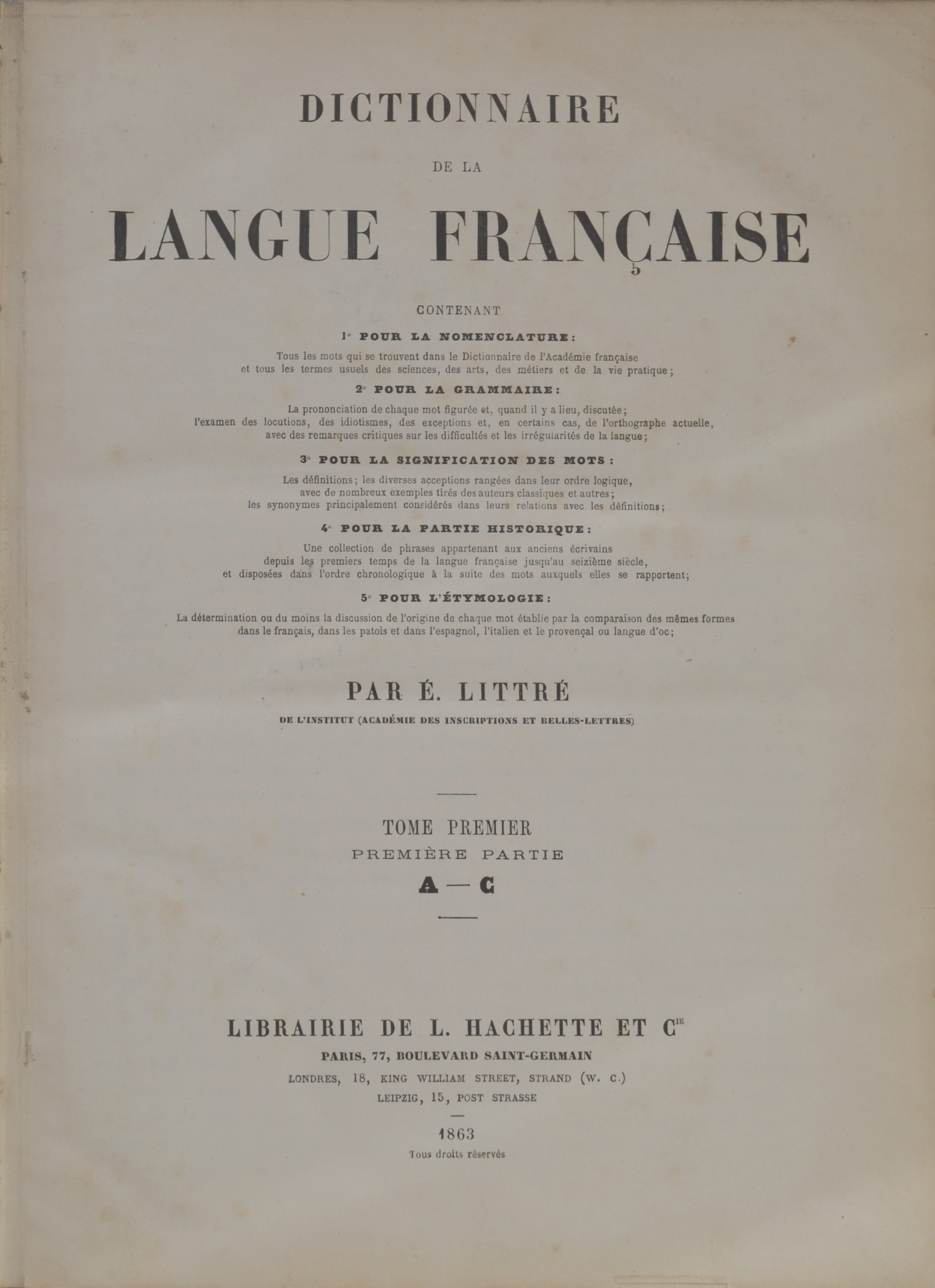 Dictionnaire De La Langue Française (Littré) - Wikipedia avec 4 Images Et Un Mot 