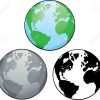 Différents Dessins De La Planète Terre, De La Couleur En Noir Et Blanc. avec Image De La Terre Dessin
