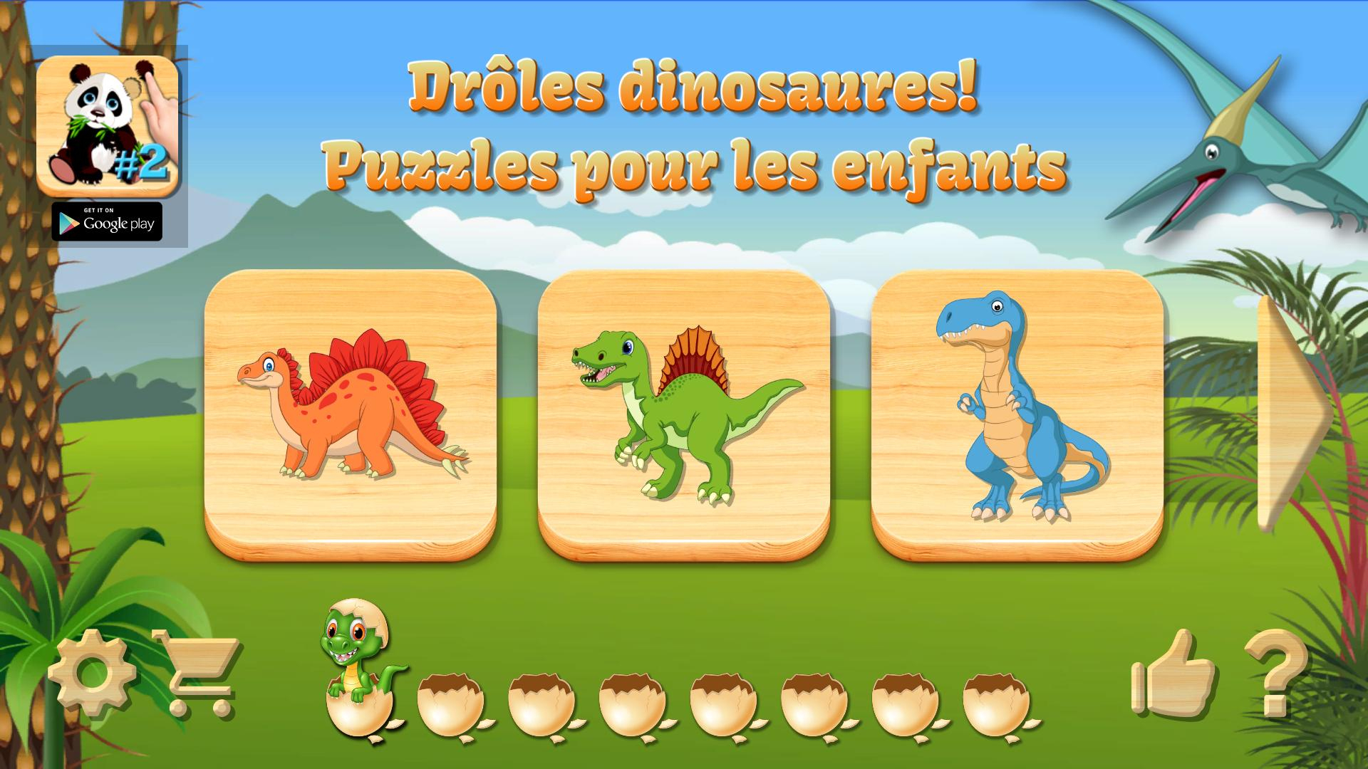 Dino Puzzle - Jeux Educatif Gratuit Pour Android concernant Puzzle Gratuit Enfant