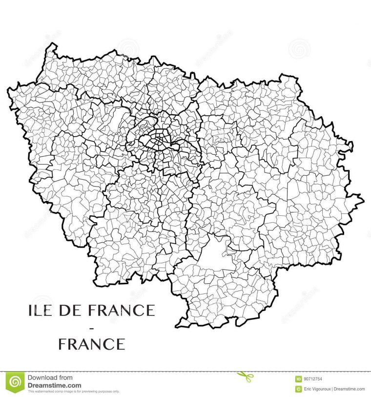 Dirigez La Carte De L'ile-De-France De Région, France intérieur Carte De France Detaillée Gratuite