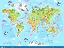 Dirigez L'illustration De La Carte Du Monde Avec Des Animaux avec Carte Europe Enfant