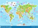 Dirigez L'illustration De La Carte Du Monde Avec Des Animaux encequiconcerne Carte Du Monde Pour Enfant