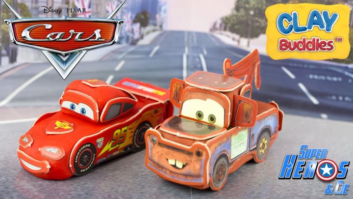 Disney Cars Play Doh Lightning Mcqueen Mater Clay Buddies 4K Toy Review  Unboxing destiné Flash Mcqueen Martin