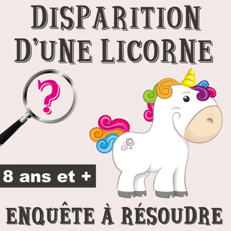 Disparition D'une Licorne | Activite Anniversaire Enfant encequiconcerne Jeux A Imprimer Pour 10 Ans