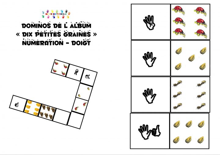 Dix Petites Graines : Dominos Numération (Doigts) – Mc En avec Dominos À Imprimer