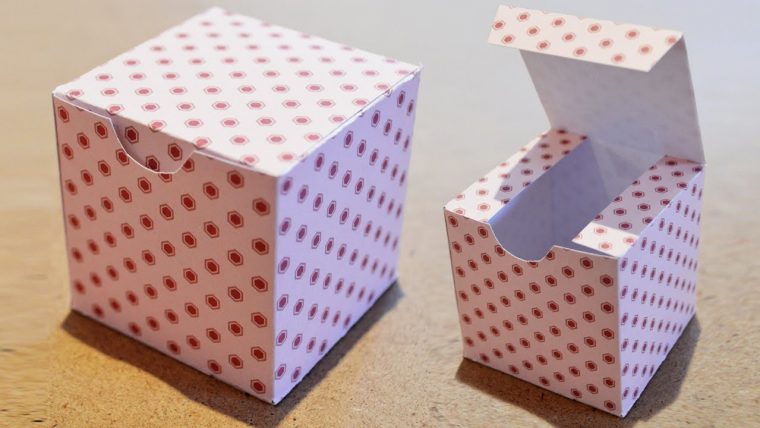 Diy Boite Cadeau En Papier – Comment Faire Une Boite Carrée dedans Patron Pour Boite En Carton