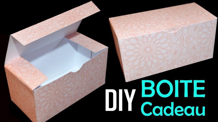 Diy Boite Cadeau En Papier – Comment Faire Une Boite Rectangulaire concernant Patron Pour Boite En Carton