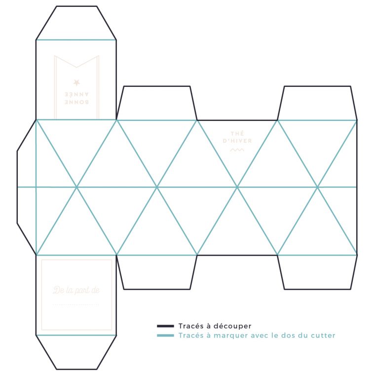 Diy De Noël : Une Boite De Thé Géométrique À Offrir à Patron Pour Boite En Carton