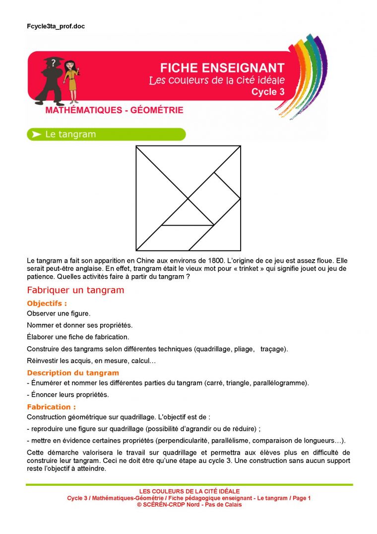 Diy] Des Tangrams En Mousse Pour Toute La Classe ! – Maikresse72 destiné Tangram À Imprimer Pdf