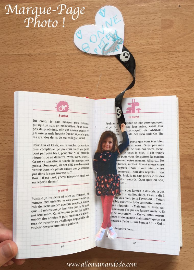 Diy Marque-Page Photo D'enfant! (Idée Cadeau Facile Pour La concernant Marque Page Gratuit À Imprimer