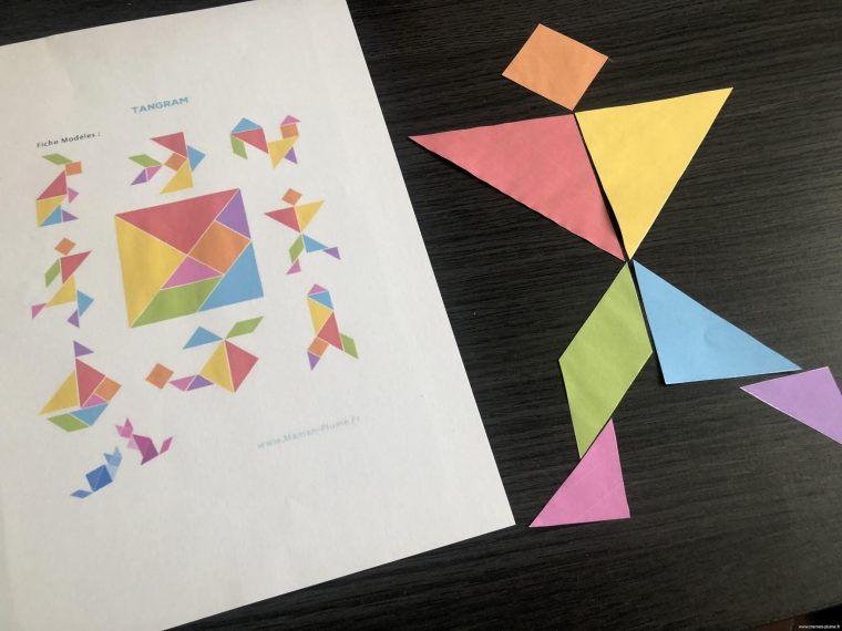 Diy, Mon Jeu De Tangram À Imprimer | Le Blog De Maman Plume concernant Modèle Tangram À Imprimer