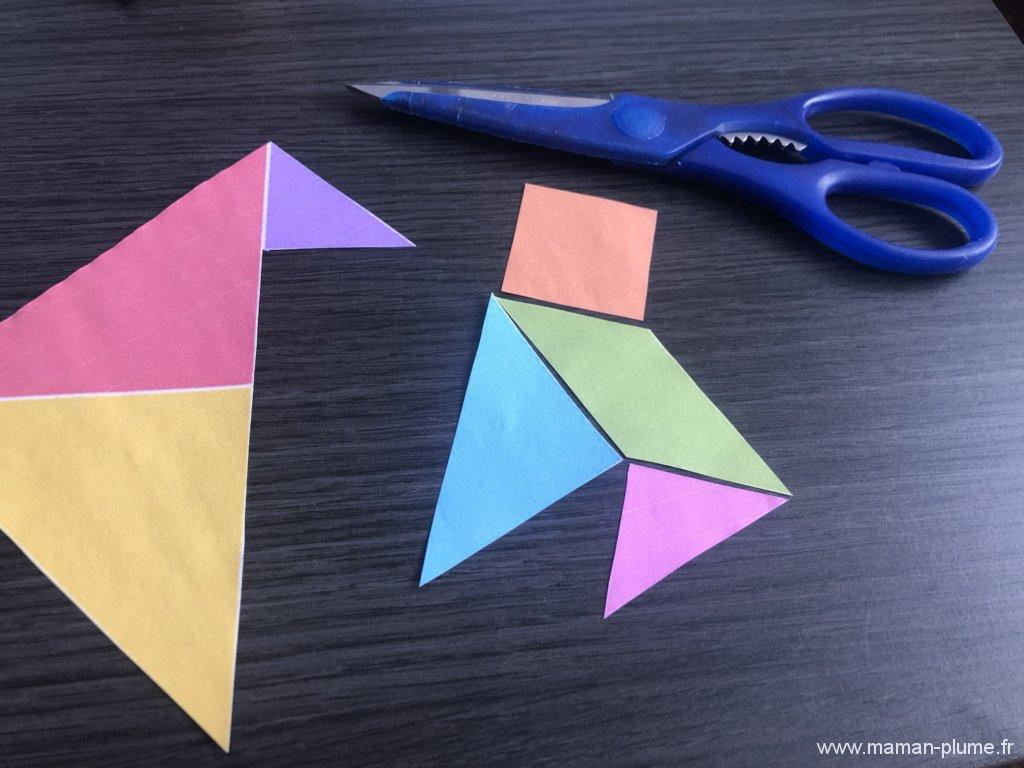 Diy, Mon Jeu De Tangram À Imprimer | Le Blog De Maman Plume pour Jeu De Tangram À Imprimer