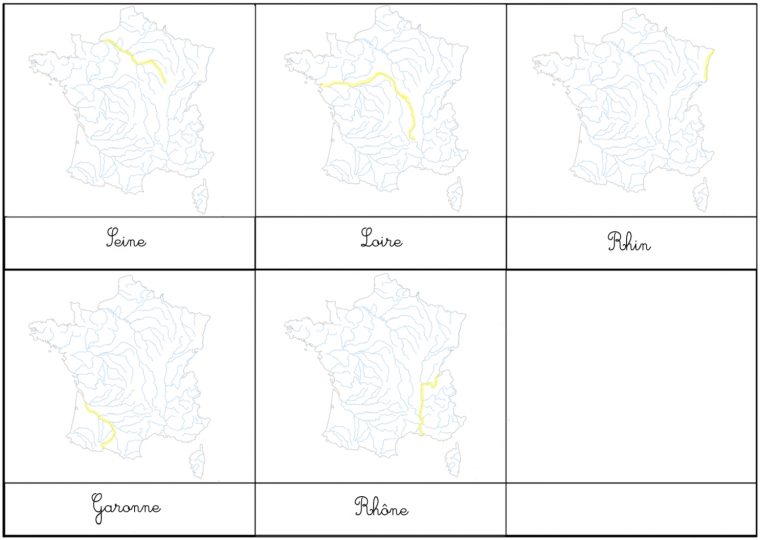 Diy Montessori: Fleuves Et Autres pour Carte Des Fleuves En France