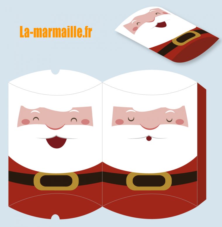 Diy Noël : Emballage Cadeau À Imprimer dedans Boite De Noel A Imprimer