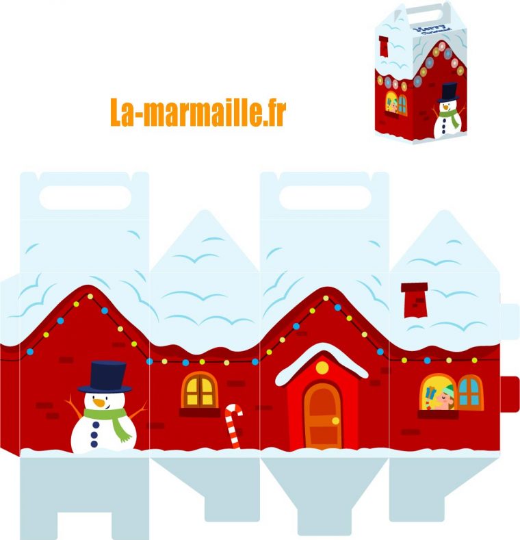 Diy Noël : Emballage Cadeau À Imprimer encequiconcerne Boite De Noel A Imprimer