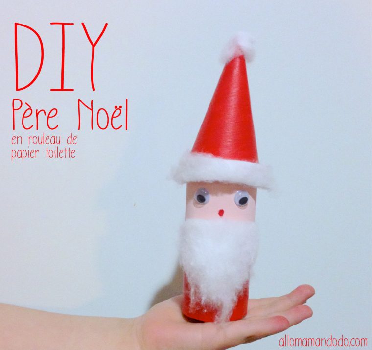 Diy Père Noël, Super Activité Pour Les Enfants! (Rouleau De concernant Fabrication De Pere Noel