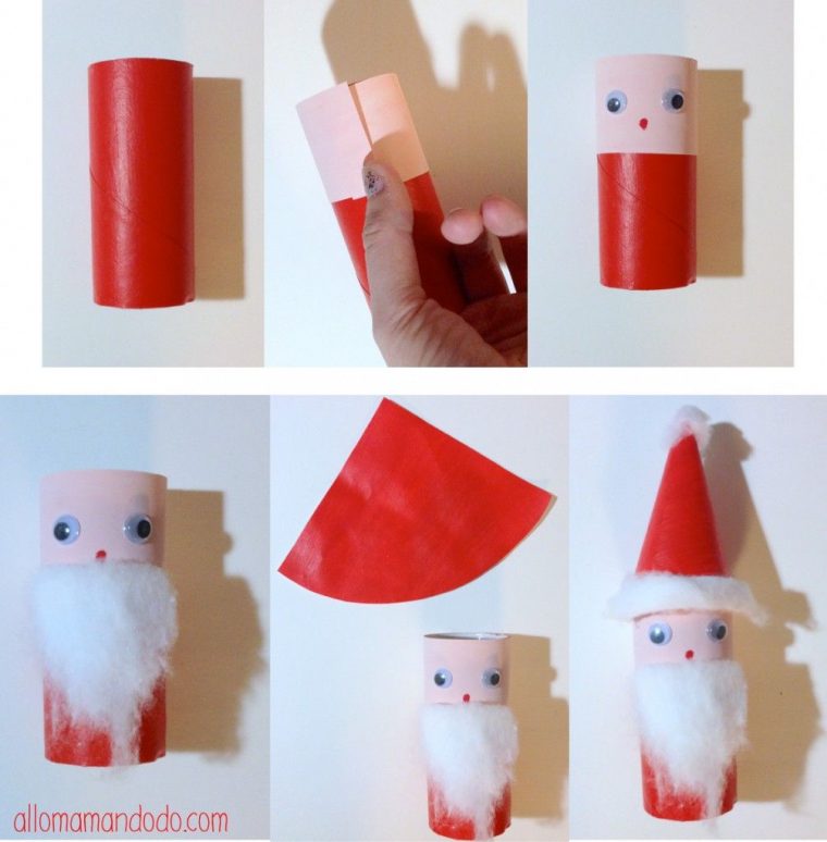 Diy Père Noël, Super Activité Pour Les Enfants! (Rouleau De intérieur Fabrication De Pere Noel