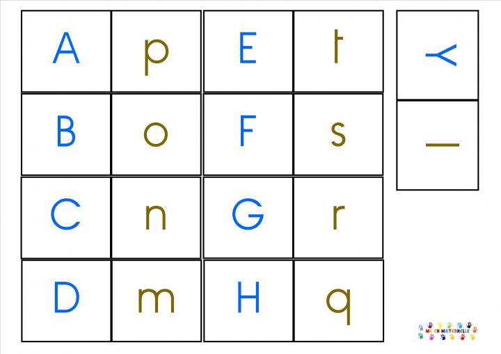 Domino Des Lettres Majuscule/minuscule – Mc En Maternelle encequiconcerne Lettres Majuscules À Imprimer