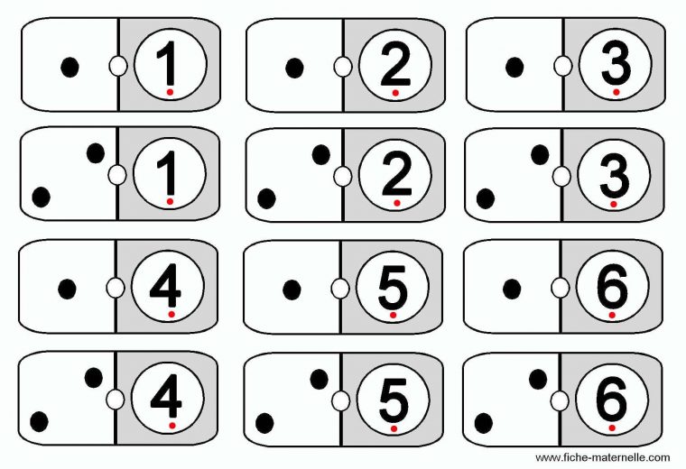 Dominos À Découper | Math Maternelle | Jeux Mathématiques dedans Jeux A Decouper