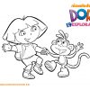 Dora Danse Avec Babouche pour Coloriage Dora Princesse