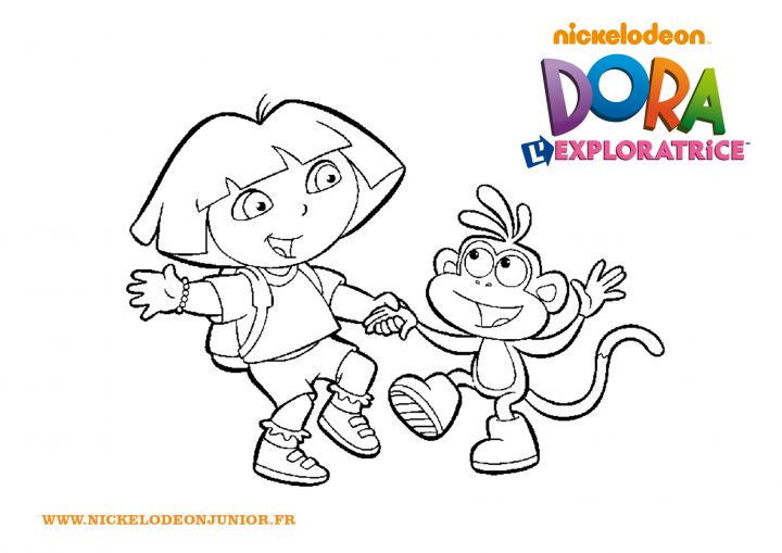 Dora Danse Avec Babouche pour Coloriage Dora Princesse