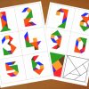 Downloadable Tangram Cards - Tangram Numbers - Tangram destiné Tangram Modèles Et Solutions