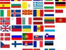 Drapeaux De Tous Les Pays Européens. Illustration Sur Fond Blanc destiné Tout Les Pays D Europe