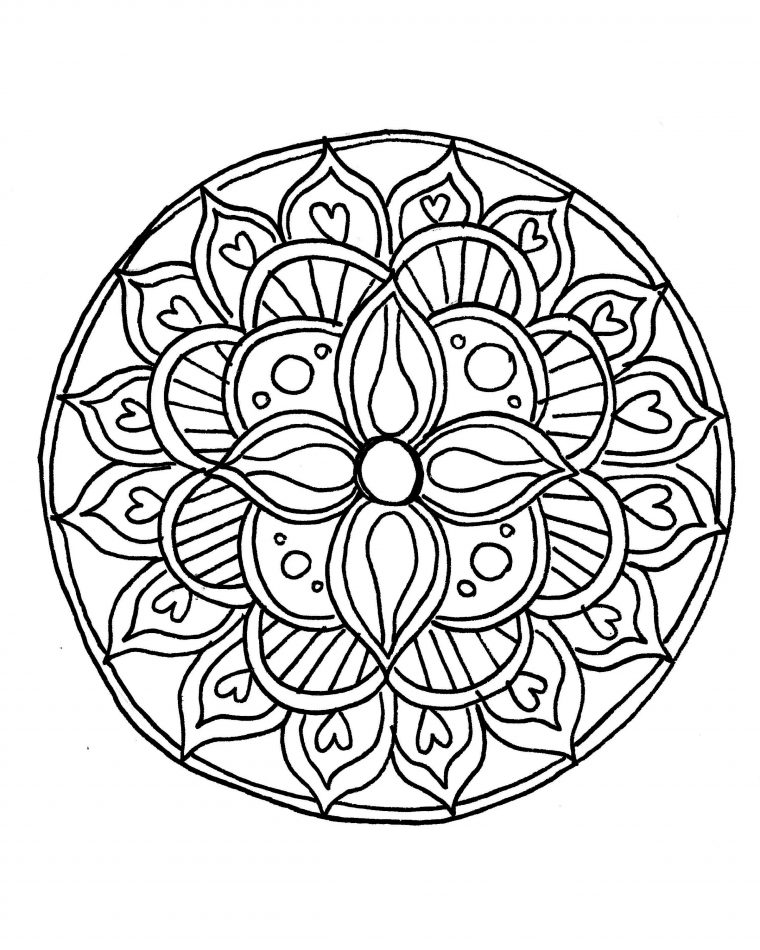 Draw A Mandala Freehand! | Mandala Coloring Pages, Simple à Mandala Fée