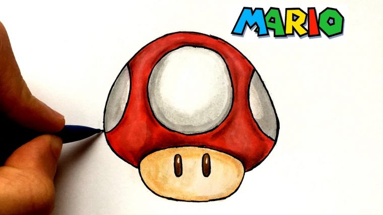 Draw Mushroom – Mario concernant Dessiner Un Champignon