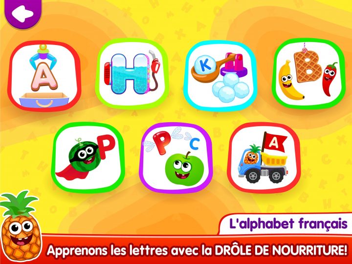 Drôle De Nourriture🥦 Jeux De Lettres Pour Enfants Pour pour Jeux De Lettres Enfants