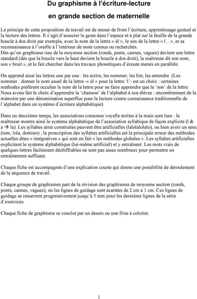 Du Graphisme À L Écriture-Lecture En Grande Section De intérieur Revision Grande Section Du Graphisme À L Écriture-Lecture En Grande Section De intérieur Revision Grande Section